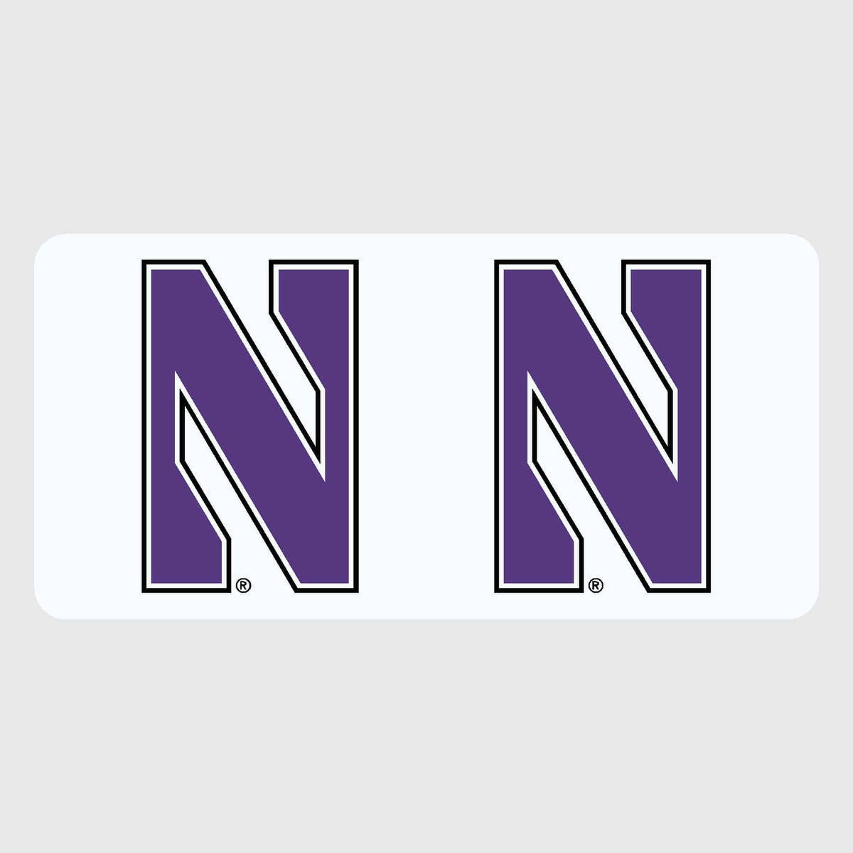 Northwestern University Wildcats Full Color Mini Removable Decal Set of Two with Stylized N design 2" High