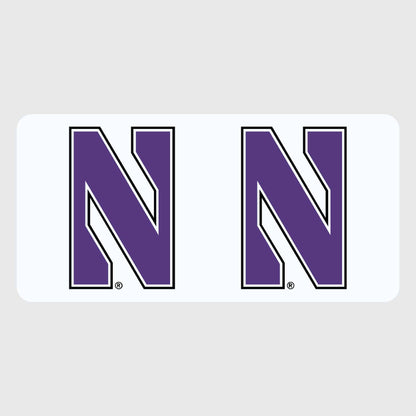 Northwestern University Wildcats Full Color Mini Removable Decal Set of Two with Stylized N design 2" High