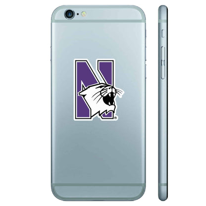 Northwestern University Wildcats Full Color Mini Removable Decal Set of Two with N-Cat Design 2" High-2