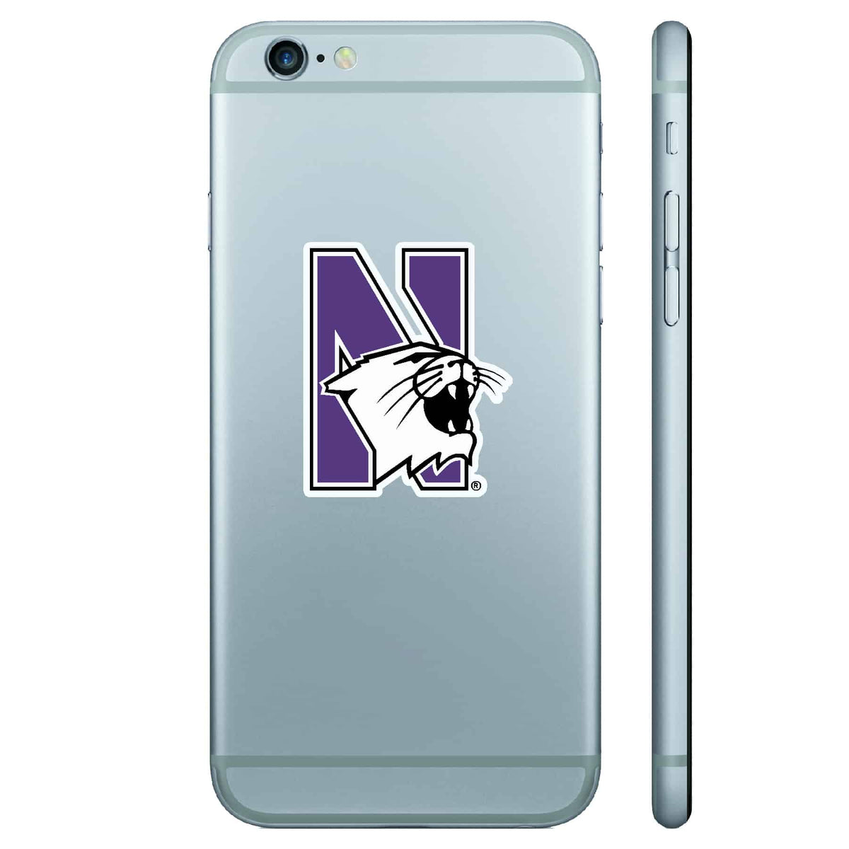 Northwestern University Wildcats Full Color Mini Removable Decal Set of Two with N-Cat Design 2" High-2