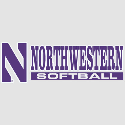 Northwestern University Wildcats Softball Outside Application Decal
