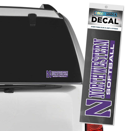 Northwestern University Wildcats Softball Outside Application Decal-2
