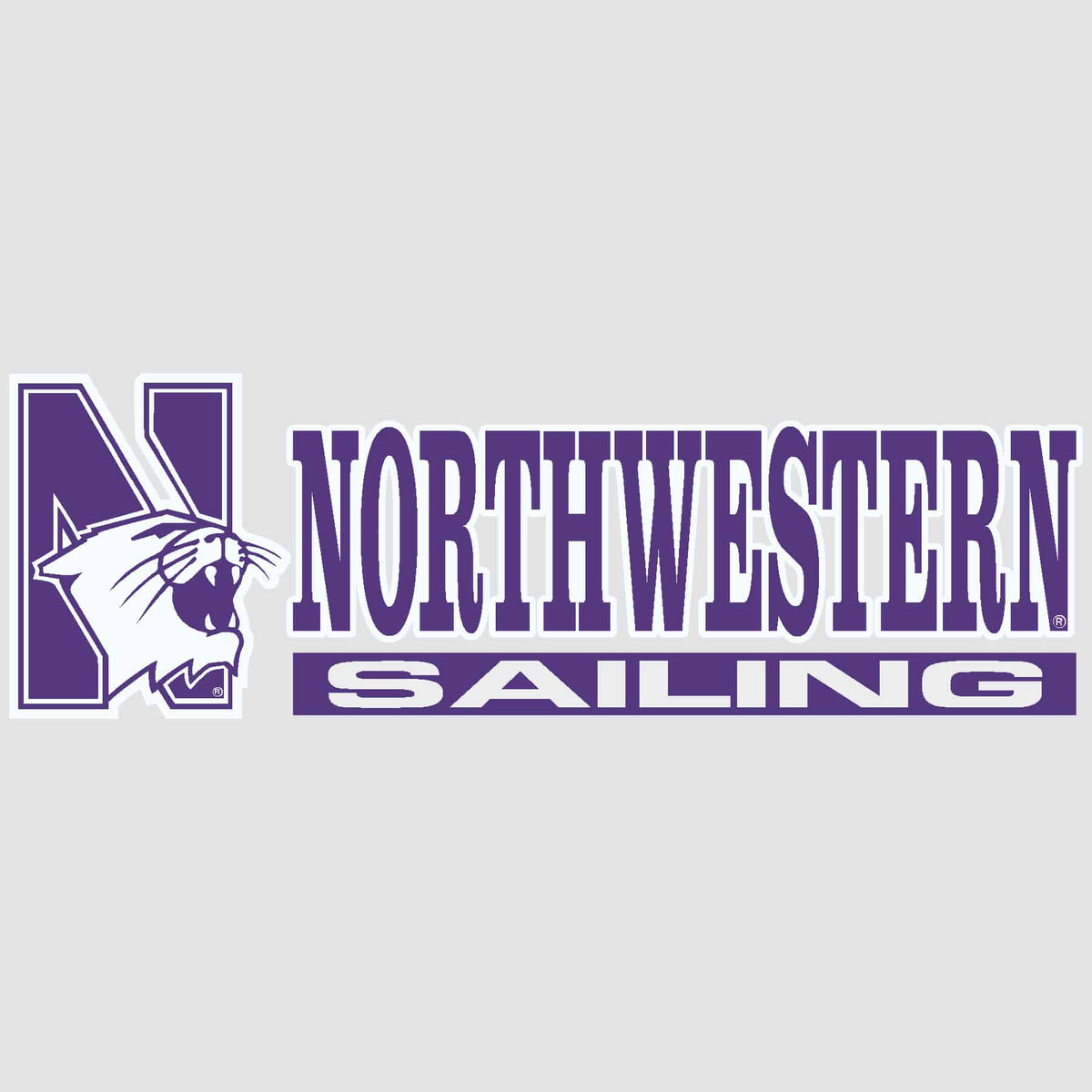 Northwestern University Wildcats Sailing Outside Application Decal-2