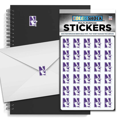 Northwestern University Wildcats Sticker Sheet 1.25" N-cat Design Set of 20-2
