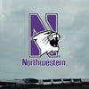 Northwestern University Wildcats Static Cling Inside Application Decal with N-Cat over Northwestern Design -2