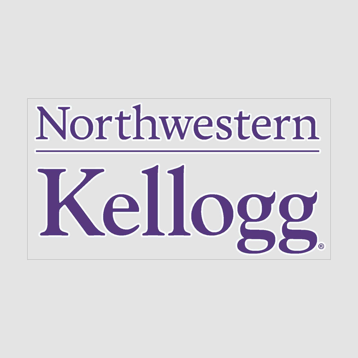 Northwestern University Wildcats Static Cling Inside Application Decal with Kellogg Design
