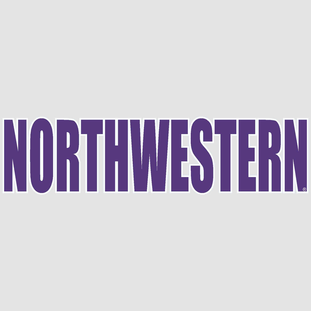 Northwestern University Wildcats Straight Northwestern Outside Application Decal-2