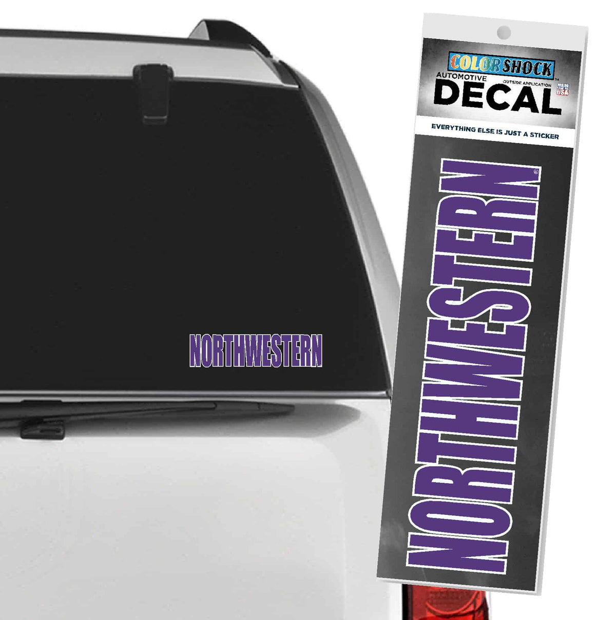 Northwestern University Wildcats Straight Northwestern Outside Application Decal-3