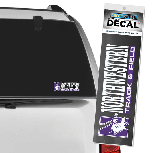 Northwestern University Wildcats Track & Field Outside Application Decal with N-Cat Design-2