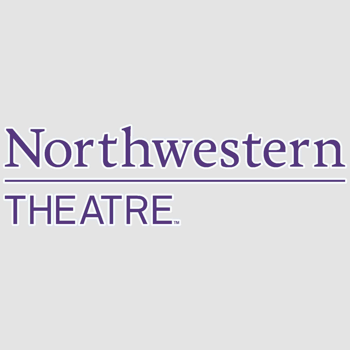 Northwestern University Wildcats Theatre Stacked Design Outside Application Decal