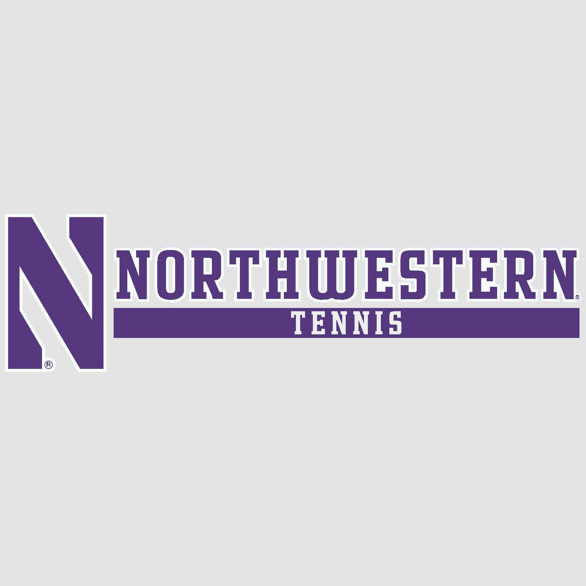 Northwestern University Wildcats Tennis Outside Application Decal
