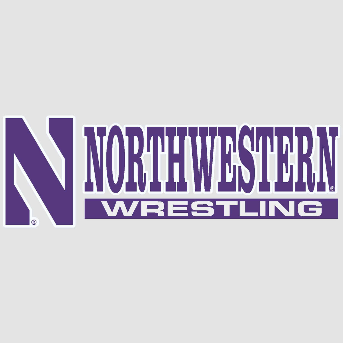 Northwestern University Wildcats Wrestling Outside Application Decal