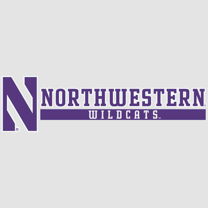 Northwestern University Wildcats Outside Application Decal Stylized N & Wildcats Bar Design
