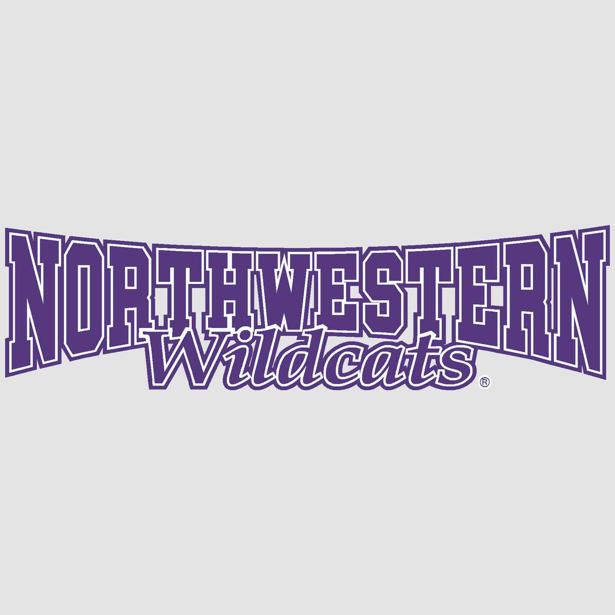 Northwestern University Wildcats Outside Application Decal with Double Arched Design-2