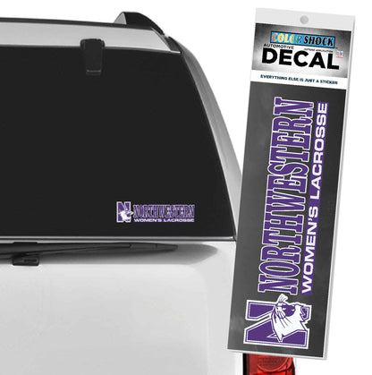 Northwestern University Wildcats Women's Lacrosse Outside Application Bar Design Decal -3