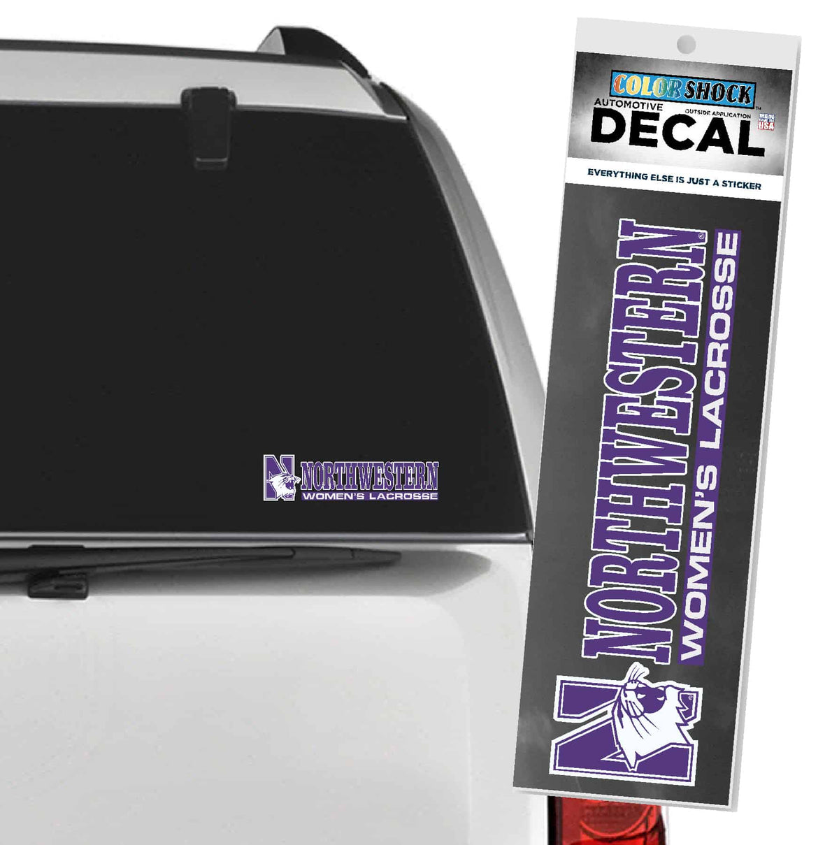 Northwestern University Wildcats Women's Lacrosse Outside Application Bar Design Decal -3