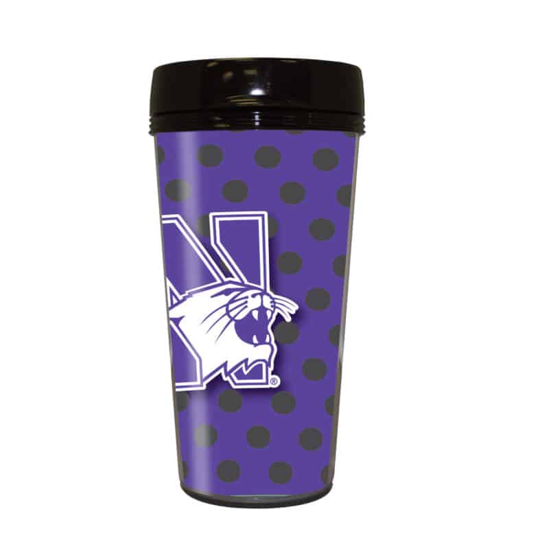 Northwestern Wildcats Polka Dot Travel Tumbler