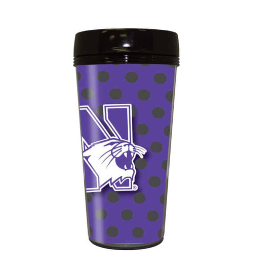 Northwestern Wildcats Polka Dot Travel Tumbler