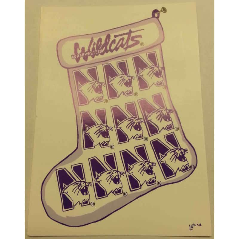 Northwestern Wildcats "Happy Holidays" Notecard with Envelope