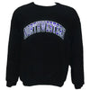 Northwestern Wildcats Black Crewneck Sweatshirt with Full Chest Embroidered Northwestern Design