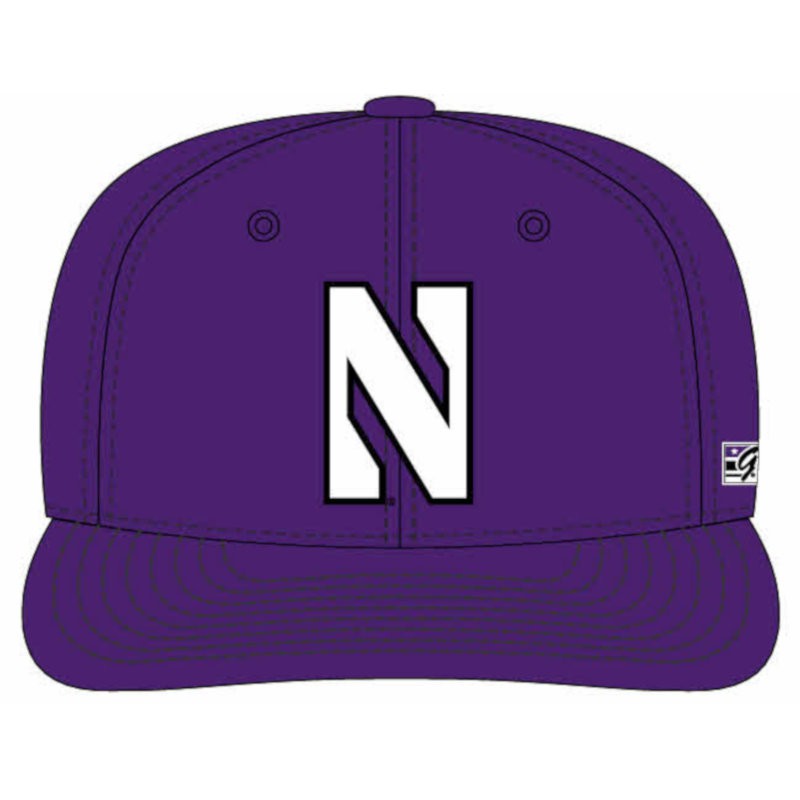 Northwestern Wildcats Purple Fitted Hat with Stylized N Design