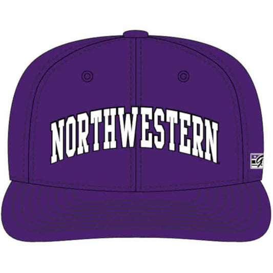 Northwestern Wildcats Purple Fitted Hat with Arched Northwestern Design