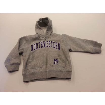 Northwestern Wildcats Grey Toddler Zip-Hood Sweatshirt