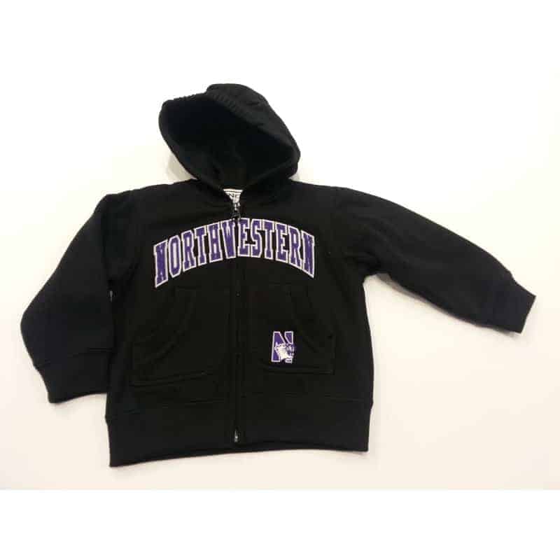 Northwestern Wildcats Black Toddler Zip-Hood Sweatshirt
