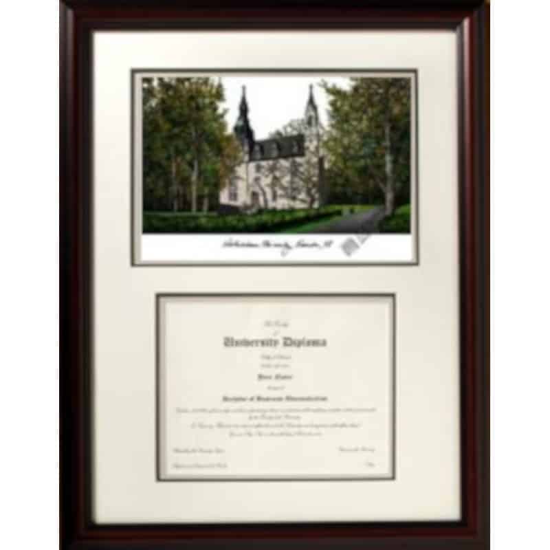 Northwestern University Graduate Framed Lithograph with Diploma Openning- Musuem Quality