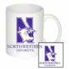Northwestern Wildcats 11 oz. White Ceramic Coffee Mug  with Mascot Design