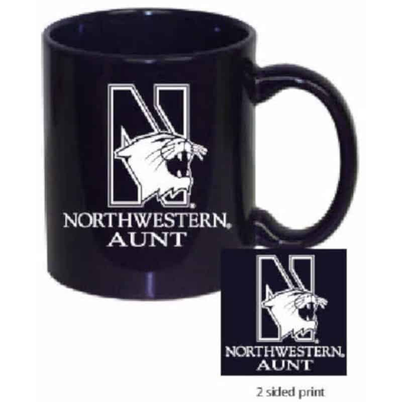 Northwestern University Wildcats 11 oz. Purple Ceramic Coffee Mug with Aunt Design