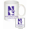 Northwestern University Wildcats 11 oz. White Ceramic Coffee Mug with Uncle Design
