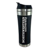 Northwestern Wildcats 14 oz. Laguna Esquire Black Stainless Steel Travel Mug with "Northwestern University" Design