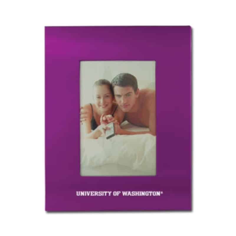 Northwestern Wildcats 4X6 Purple Brushed Metal Portrait Frame with Northwestern University Design