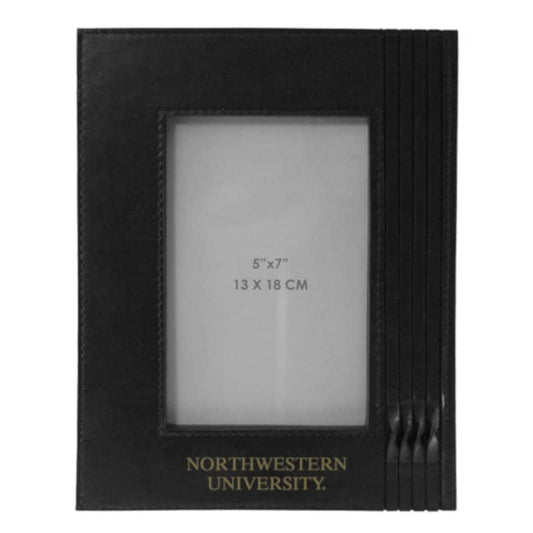 Northwestern Wildcats Black Leather 5x7 Photo Frames with Northwestern University  Design