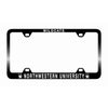 Northwestern Wildcats Laser Engraved Thin Black License Plate Frame with Wildcats Northwestern University Design