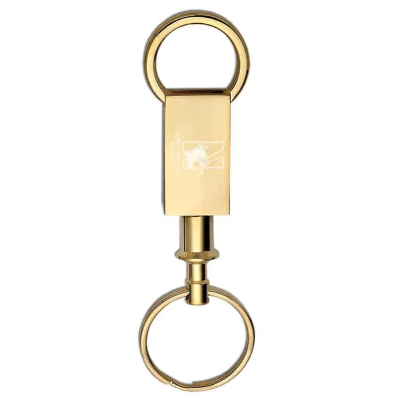 Northwestern Wildcats Laser Engraved Brass Valet Key Chain with Mascot & Northwestern Wildcats Design