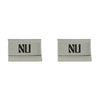 Northwestern Wildcats Laser Engraved Silver Cufflink Set with Stylized NU Design
