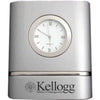 Northwestern Wildcats Laser Engraved Trillium Two-Toned Desk Clock with Kellogg Design