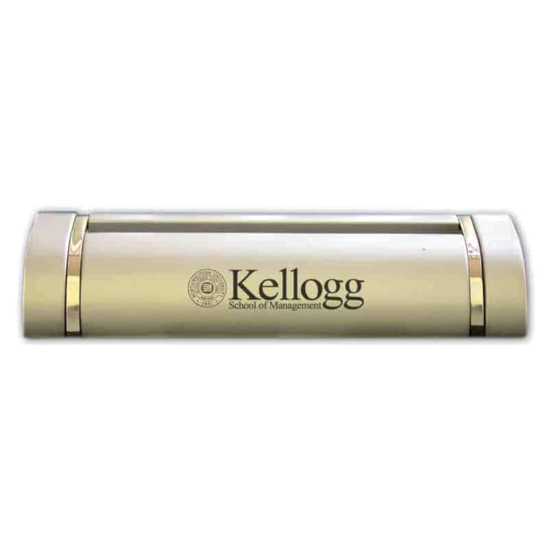 Northwestern University Wildcats Laser Engraved Trillium Business Card Holder with Kellogg Design
