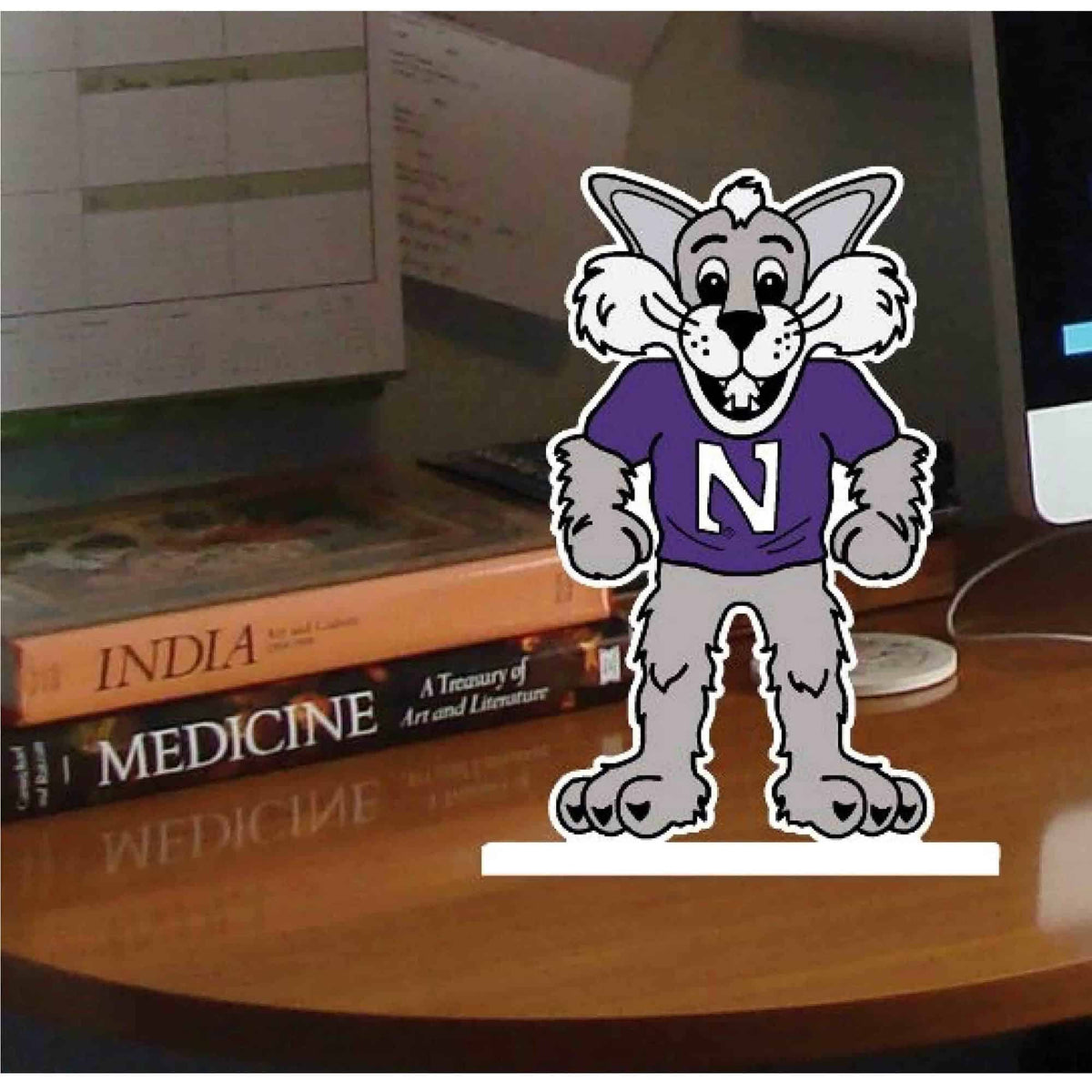 Northwestern University Wildcats Stand Up Laser Cut Willie the Wildcat