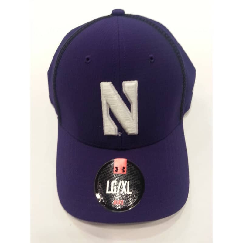 Northwestern Wildcats Under Armour Purple Flex-Fit Hat with Stylized N Design