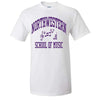 Northwestern University Wildcats White Short Sleeve Tee Shirt with Music Design