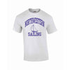 Northwestern University Wildcats White Short Sleeve Tee Shirt with Sailing Design