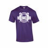 NW2900 Northwestern University Wildcats Purple Short Sleeve Tee Shirt with Women's Lacrosse Design