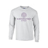 Northwestern University Wildcats Light Grey Long Sleeve Tee Shirt with Dad Design