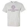 Northwestern University Wildcats Light Grey Short Sleeve Tee Shirt with Dad Design NW2972