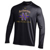 Northwestern University Wildcats Men’s Under Armour Tactical Tech™ Black Long Sleeve T-Shirt with Gothic Design with Stylized N