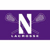 Northwestern University Wildcats 3'X5' Purple Flag with Northwestern Lacrosse Design