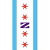 Northwestern University Wildcats 12"X18" Garden Flag with Chicago Flag Design & N